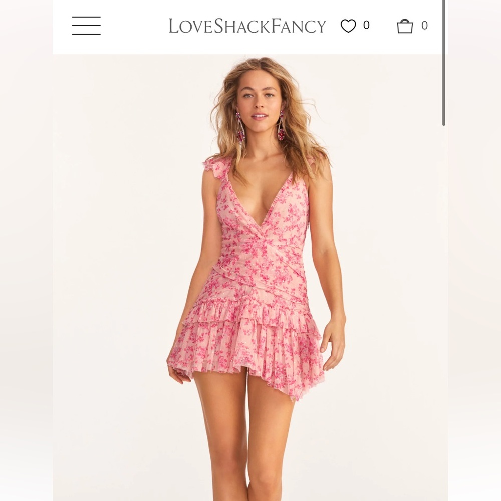 Loveshackfancy Roey Mini Dress Size 8